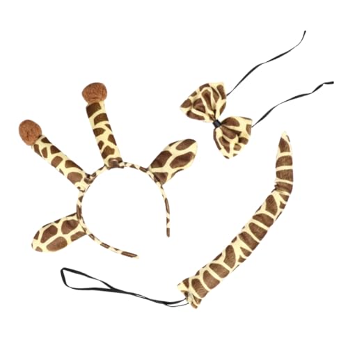 Beaupretty Kinderkostüm Giraffe Teiliges mit Giraffenohren Stirnband Abnutzungsfeste Tierkostüm Accessoires für Fasching Karneval Geburtstag und Cosplay Niedliches Foto Requisit von Beaupretty