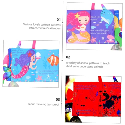 Beaupretty Kinderstoffbuch mit Robustem Reißfestem Farbenfrohen Mustern Fördert Kognitive Entwicklung und Kommunikation Tragbar und Sicher für Neugeborene und Kleinkinder Lernspielzeug Ab von Beaupretty