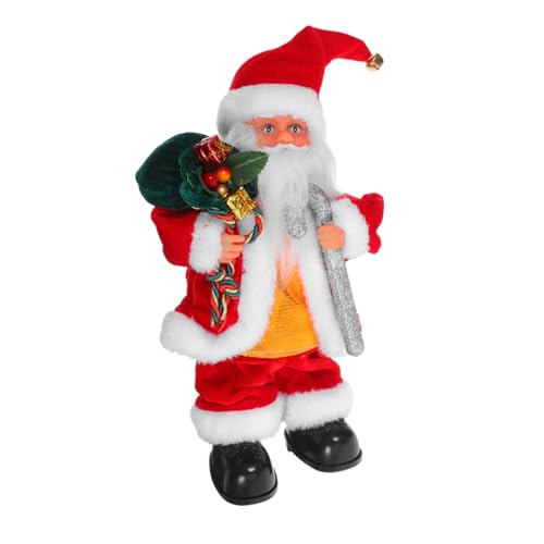 Beaupretty Kleine Elektrische Weihnachtsmann Figur mit Musik und Beweglichen Dekoratives für Festliche Weihnachtsdekoration für Party und Geschenke von Beaupretty