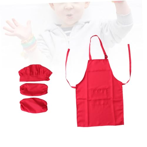 Beaupretty Kochset mit Mütze Ärmel Schoner und Schürze Mittlere für Jahre Rotes Küchenkleid für Backen Malen und Party Dickes Glattes Material Waschbar und Langlebig Beaupretty Kochset mit Mütze Ärmel Schoner und Schürze Mittlere für Jahre Rotes Küchenkleid für Backen Malen und Party Dickes Glattes Material Waschbar und Langlebig von Beaupretty