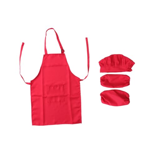Beaupretty Kochset mit Schürze Kochmütze und Ärmelstulpen Mittlere für Jahre Rotes Küchenkostüm zum Kochen Backen Malen und Partyspaß Strapazierfähiges Pflegeleichtes Material Beaupretty Kochset mit Schürze Kochmütze und Ärmelstulpen Mittlere für Jahre Rotes Küchenkostüm zum Kochen Backen Malen und Partyspaß Strapazierfähiges Pflegeleichtes Material von Beaupretty