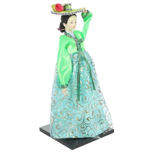 Beaupretty Korean Style Doll Figurine im Hanbok Outfit Traditionelle Handarbeit Farbenfrohe Dekoration für Schreibtisch und Heim für Kultur Zufällige Farbe Zufällige Farbe von Beaupretty