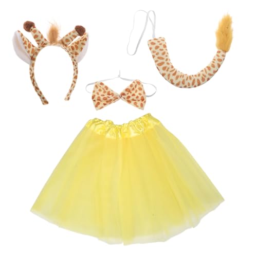 Beaupretty Kostüm Giraffen Ohren Tüllrock und Geweih Haarreif Leichtes Tier Accessoire für Halloween Cosplay Fasching und Mottoparty von Beaupretty