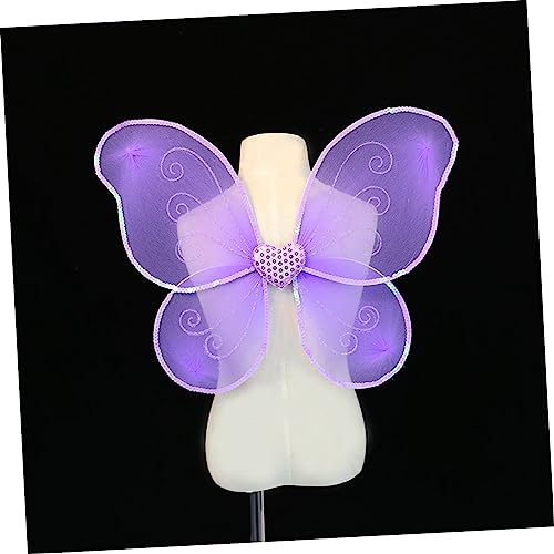 Beaupretty Kostüm für Mädchen Schmetterlingsflügel Bunt für Halloween Cosplay Karneval Geburtstagsfeiern von Beaupretty