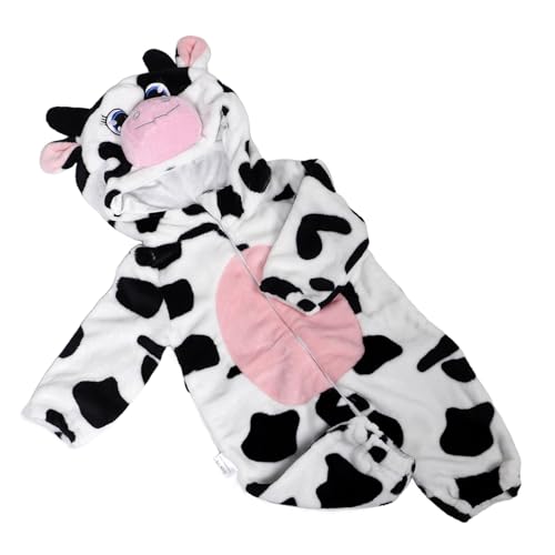 Beaupretty Kostüm für Süßer Kuh Overall Fleece für Halloween Niedliches Tierdesign Strapazierfähig für Karneval Kostümpartys von Beaupretty
