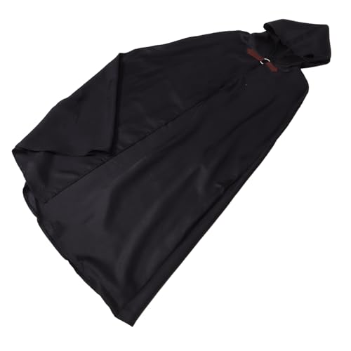 Beaupretty Kostüme Für Erwachsene Renaissance -umhang Umhang Für Männer Schwarzer Kapuzenmantel Renaissance-outfit Für Herren Halloween -kostüm Für Männer Mittelalterlicher Mantel Polyester von Beaupretty