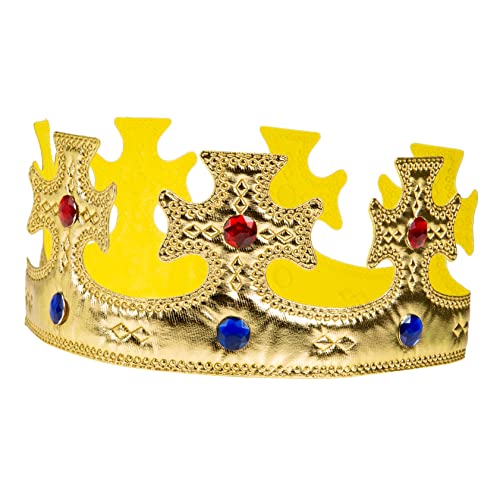 Beaupretty Kronen Tiara Goldfarben Königliche Verkleidung für Jungen Komfortable Spiel Requisiten Geeignet für Halloween Geburtstagsfeiern Bühnenauftritte und Themenpartys von Beaupretty