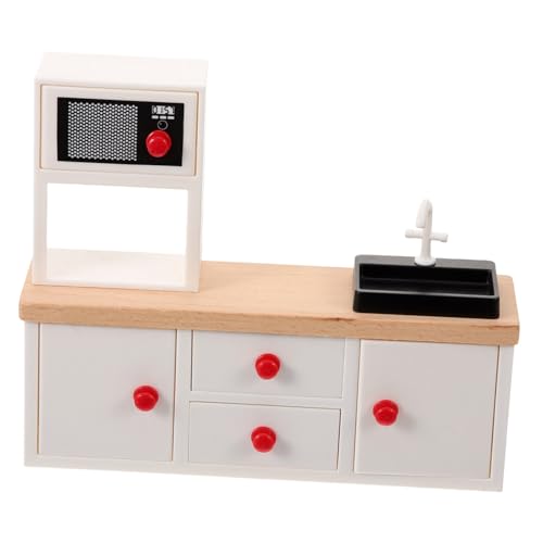 Beaupretty Küchenwaschbecken mit Schrank für Puppenhaus Holzschrank Dekorativ und Langlebig Perfektes Zubehör für Miniaturlandschaften Beaupretty Küchenwaschbecken mit Schrank für Puppenhaus Holzschrank Dekorativ und Langlebig Perfektes Zubehör für Miniaturlandschaften von Beaupretty