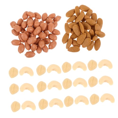 Beaupretty Künstliche Nüsse von Realistischen Walnuss und Pistazien Modellen für DIY Deko Fotografie Miniatur Küchen und Wohnaccessoires von Beaupretty