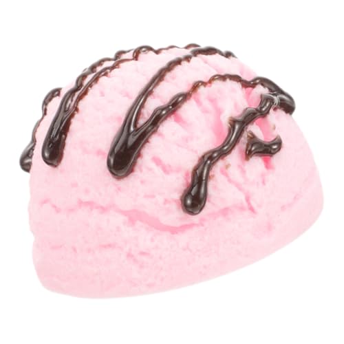 Beaupretty Künstliches Eiscreme Modell PVC Realistische Imitation Eiscremekugel Deko für Ladenausstellung Party Fotografie Requisite Vielseitig Einsetzbar Kleine Schokoladen Erdbeerfarbe von Beaupretty