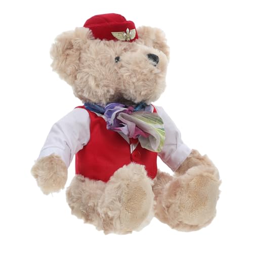 Beaupretty Kuscheltier Stewardess Bär Plüschfigur für Kinderzimmer für Feiertage und Partys Fördert Kreativität und Rollenspiele Süßes für Besondere Anlässe Beaupretty Kuscheltier Stewardess Bär Plüschfigur für Kinderzimmer für Feiertage und Partys Fördert Kreativität und Rollenspiele Süßes für Besondere Anlässe von Beaupretty