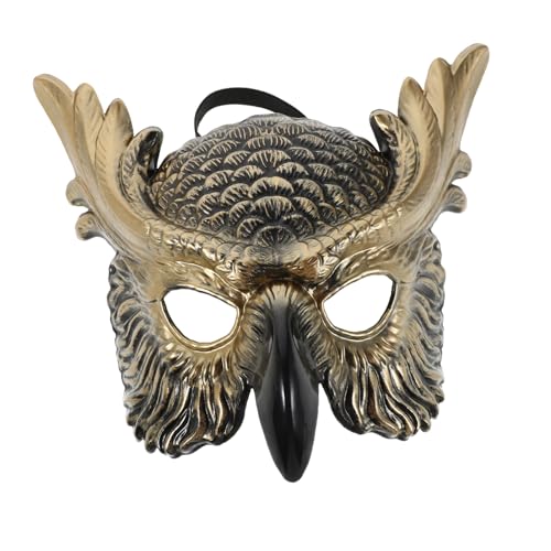Beaupretty Leichte Halloween Eulenmaske aus Kunststoff Halbes Gesicht Tierkostüm Accessoire für Erwachsene für Karneval Maskenbälle Cosplay und Themenpartys von Beaupretty