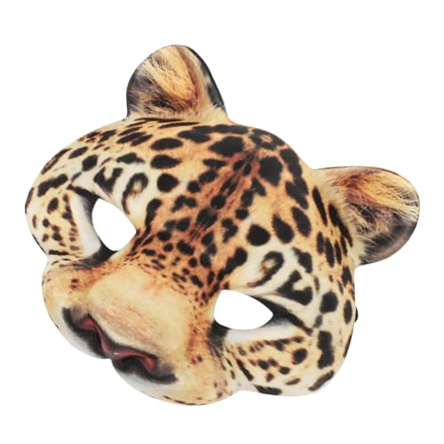 Beaupretty Leopard Halbgesichtsmaske Cosplay Tiermaske aus EVA für Halloween Karneval Mottoparty mit Elastischem Band Verstellbar Komfortabel für Erwachsene und Kostümfans Beaupretty Leopard Halbgesichtsmaske Cosplay Tiermaske aus EVA für Halloween Karneval Mottoparty mit Elastischem Band Verstellbar Komfortabel für Erwachsene und Kostümfans von Beaupretty