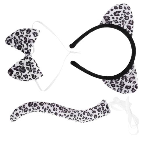 Beaupretty Leopard Kostüm Set für Teiliges Set mit Haarreif und Fliege für Halloween Kostümpartys und Rollenspiele Leicht und für Kreative Verkleidungen von Beaupretty