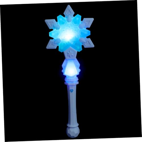Beaupretty Leuchtender Schneeflocken Zauberstab LED für Mädchen Geburtstags Mitgebsel Magisches Kostümzubehör ohne Batterie Party Accessoire Blau von Beaupretty