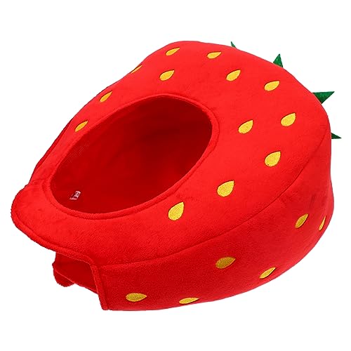 Beaupretty Lustige Erdbeermütze aus Plüsch Verstellbar Hautfreundlich Weicher Cartoon Hut für Kostümparty Halloween Cosplay Foto Requisite Süße Früchte Kopfbedeckung Beaupretty Lustige Erdbeermütze aus Plüsch Verstellbar Hautfreundlich Weicher Cartoon Hut für Kostümparty Halloween Cosplay Foto Requisite Süße Früchte Kopfbedeckung von Beaupretty