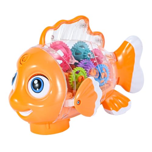 Beaupretty Lustiges Fischförmiges Spielzeugauto mit Licht und Musik Abs Material Bewegliche Räder Geräusch Lichtspielzeug für Kleinkinder Jahre Inklusive Schraubendreher Ohne Batterien von Beaupretty