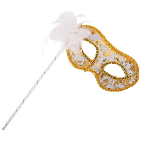 Beaupretty Maske für Damen Ballmaske mit Plume Handgefertigte Kostüm Maske für Karneval Halloween und Mottopartys Leicht und Komfortabel Einzigartiges Design für Unvergessliche Auftritte von Beaupretty