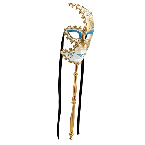 Beaupretty Maske für Damen und Mädchen Venezianische Gesichtsmaske mit Stab für Kostümpartys Halloween und Festlichkeiten Leichtem und Strapazierfähigem Stilvolles Design für Einen von Beaupretty