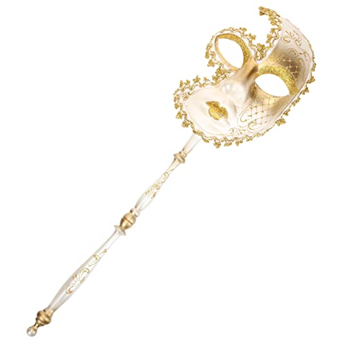 Beaupretty Maske mit Stab für Karneval Venezianische Handheld Maske für Halloween Fasching Maskerade und Kostümpartys Partydekoration Gold für Unvergessliche Events Beaupretty Maske mit Stab für Karneval Venezianische Handheld Maske für Halloween Fasching Maskerade und Kostümpartys Partydekoration Gold für Unvergessliche Events von Beaupretty