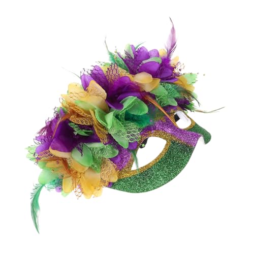 Beaupretty Masquerade Ball Federplume Halbgesichtsmaske Damen Party Kostüm Accessoire Halloween Faschingsmaske Auffälliges Design Leichte Handhabung von Beaupretty