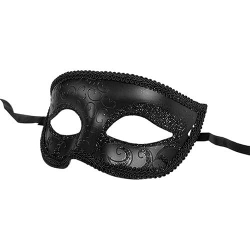 Beaupretty Masquerade Ball Maske für Halloween und Karneval Stilvolle Halbgesichtsmaske aus Sicherem Kunststoff für Erwachsene für Cosplay und Fotos mit Freunden von Beaupretty