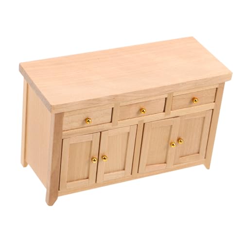 Beaupretty Puppenhausmöbel Aus Holz Miniaturkommode Schrankornament Für Spielhaus Aufbewahrungsschrank Im Maßstab Puppenhausdekor Für Kleine Umgebungen von Beaupretty