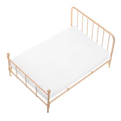 Beaupretty Maßstab Metallrahmen mit Matratze Stabiles Miniaturbett für Puppenhaus Schlafzimmer Dekoration Kompatibel mit Puppenhaus Zubehör Beaupretty Maßstab Metallrahmen mit Matratze Stabiles Miniaturbett für Puppenhaus Schlafzimmer Dekoration Kompatibel mit Puppenhaus Zubehör von Beaupretty