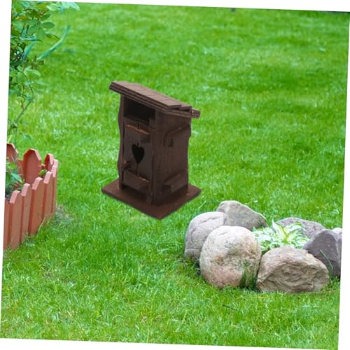 Beaupretty Maßstab Puppenhaus Zubehör Handgefertigt Rustikales Holz Gartenfigur DIY für Puppenhaus Bauernhofmodell von Beaupretty