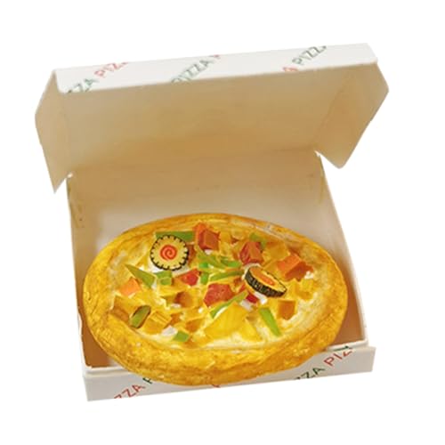 Beaupretty Maßstab Realistisches Resin Fake Pizza Langlebig und Verschleißfest Puppenhaus Zubehör für DIY Miniatur Lebensmittel und Kinderküche von Beaupretty