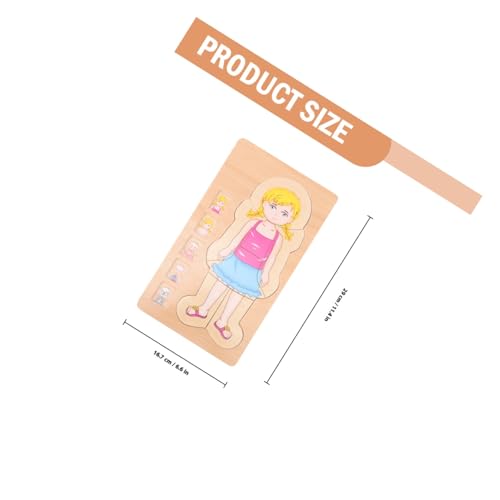 Beaupretty Mehrschichtiges Holzpuzzle Körperstruktur Intelligenzspielzeug von Knochen Organerkennung Pädagogisches Lernspielzeug für Mädchen Jungen von Beaupretty