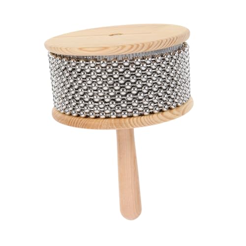 Beaupretty Metal Cabasa mit Holzgriff Sanfter Klang Kreatives Musikspielzeug für Frühe Musikalische Bildung Leicht und Hautfreundlich für Junge Mädchen und Jungen von Beaupretty