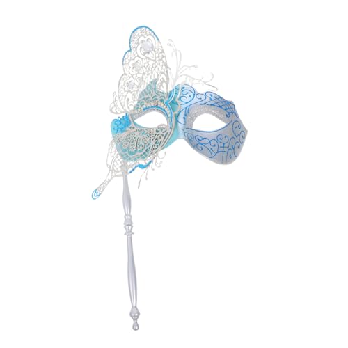 Beaupretty Metal Venetian Butterfly mit Stab Langlebige Party Kostümmaske für Damen Vielseitig für Halloween Karneval Ball und Mardi Gras Bequem und Stilvoll von Beaupretty