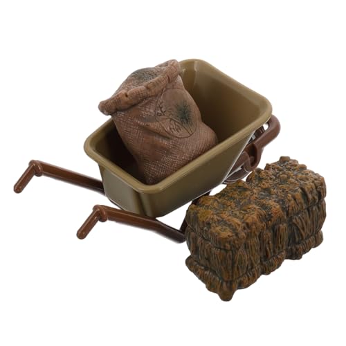 Beaupretty Mini Bauernhof Werkzeug Set Robustes Teiliges Micro Landschaftsmodell mit Schubkarre Langlebige Miniatur Deko für Puppenhaus und Sammlungen Realistische Farm Szene Zubehör von Beaupretty