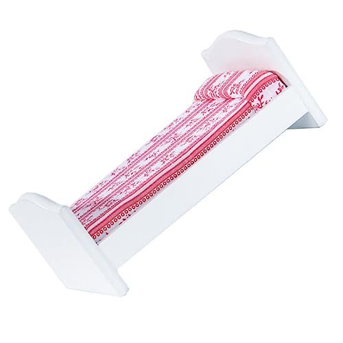 Beaupretty Mini Bett mit Rot Weißen Streifen Leicht Dekorativ für Mini Apartment Einrichtung Beaupretty Mini Bett mit Rot Weißen Streifen Leicht Dekorativ für Mini Apartment Einrichtung von Beaupretty