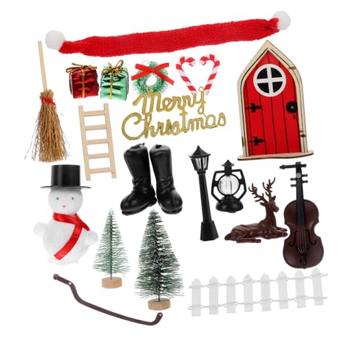 Beaupretty Mini Haus Modell mit Feiner Verarbeitung Praktischem Design DIY Zubehör für Xmas Szenen und Kleine Landschaften von Beaupretty