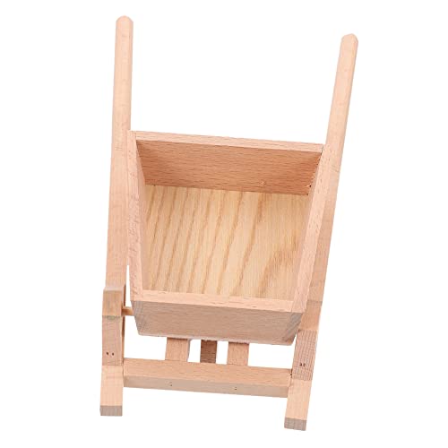 Beaupretty Mini Holz Schubkarre Dekoration Realistisches Gartenzubehör für und Außenbereich für Büro und Besondere Anlässe von Beaupretty