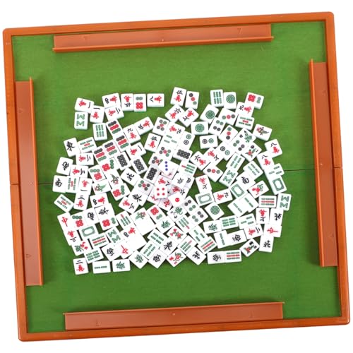 Beaupretty Mini Mahjong Set mit Klarer Gravur Tragbares Reise Spielbrett Langlebige Kleine Mahjong Steine Glatte Oberfläche Perfektes Familienspiel für Party und Unterhaltung Zufällige Farbe von Beaupretty