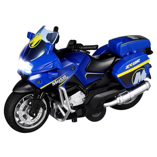 Beaupretty Mini Pull Back Motorrad mit Licht und Sound Stabiles Kunststoffmodell Leicht und Sicher für Kleine Hände zu Geburtstag und Weihnachten von Beaupretty