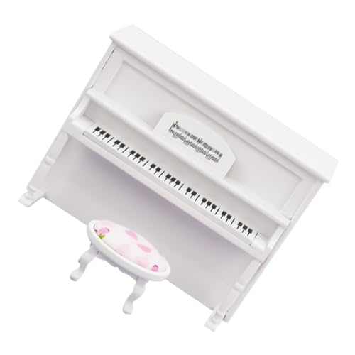 Beaupretty Mini Puppenhaus Klavier Modell Miniatur Holz Piano Dekoration für Mini Haus Aufrechtes Klavier mit Traditionellem Design und Bruchfester Ausführung für und Landschaftsdekoration von Beaupretty