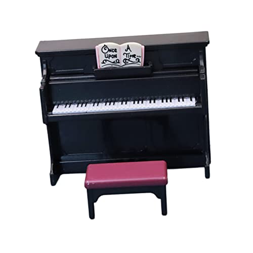 Beaupretty Mini Puppenhaus Klavier Modell Schwarzes Mini Möbelspielzeug Micro Landscape Dekoration DIY Miniatur Piano Ornament Foto Requisite von Beaupretty