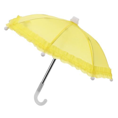 Beaupretty Mini Puppenregenschirm Passendes Zubehör für Puppen Realistischer Miniaturspielzeug Schirm Niedlicher Sonnenschutz für Puppenhaus Dekoration und Kreatives Spiel von Beaupretty