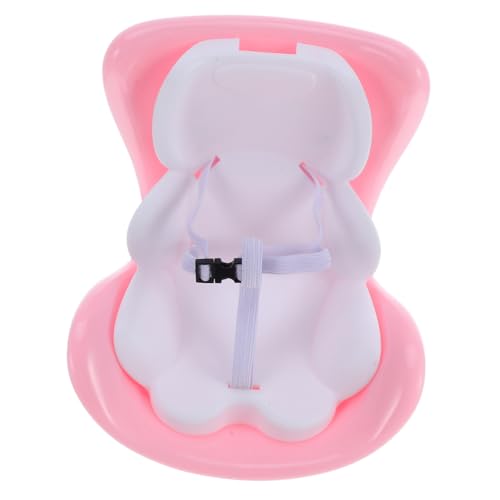 Beaupretty Mini Puppensitz Autositz Sicheres Glattes Design ohne Scharfe Kanten Vielseitiges Zubehör für Puppenhaus Auto Tischdekoration Kompakt und Platzsparend Hellrosa von Beaupretty