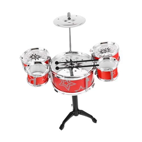 Beaupretty Mini Schlagzeug Set mit Realistischer Jazz Optik samt Trommelstöcken für Kleinkinder und Frühes Musiklernen Fördert Rhythmus und Koordination Perfektes Musikspielzeug für Jungen von Beaupretty
