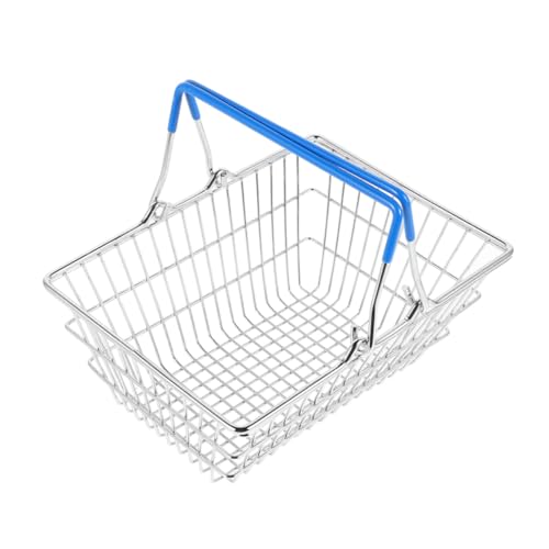 Beaupretty Mini Shopping Basket Einkaufskorb Klein Tragbar aus Einzigartiges Design für Spielzeugaufbewahrung Kinderzimmer Dekoration als Miniaturkorb Zubehör und Aufbewahrungskorb von Beaupretty