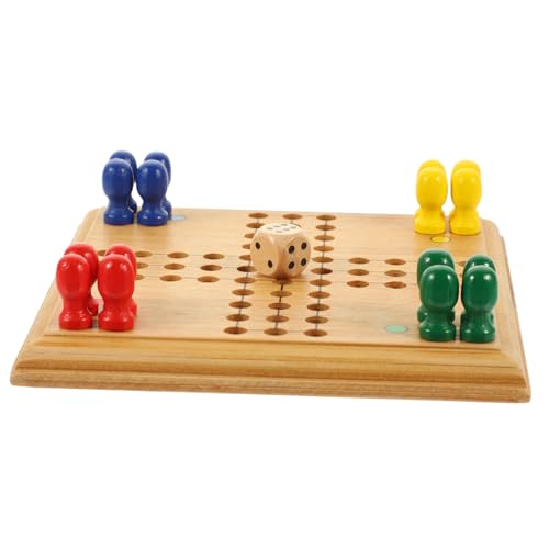 Beaupretty Mini Tragbares Fliegendes Schachspiel aus Bambus mit Glatter Oberfläche und Abgerundeten Ecken Kindersicheres Lernspielzeug für Erwachsene und Gedächtnis von Beaupretty
