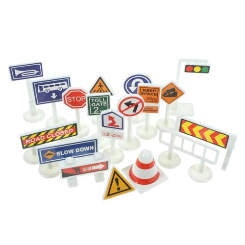 Beaupretty Mini Verkehrszeichen Spielset Teilig aus Robustem Kunststoff Pädagogisches Straßenschild für Verkehrssicherheit für Kindergarten Spiel und Lernszene Zuhause von Beaupretty
