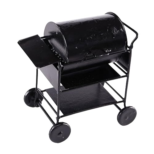 Beaupretty Miniatürküche Grillwagen Zubehör für Puppenhaus Dekorative Grill Barbecue Cart für Miniatur Szenen Hochwertiges Mini Ornament für Puppenhaus von Beaupretty