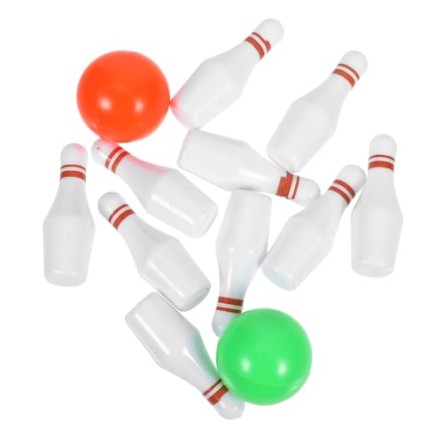 Beaupretty Miniatur Bowling Set Teilig Kleine Bowlingkugel und Kegelspiel Fein Gearbeitet Dekoratives Mini Kegelspiel für Puppenhaus DIY Leicht Praktisch Fördert Kreativität und von Beaupretty