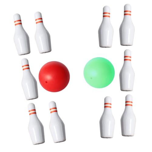 Beaupretty Miniatur Bowling Set Teilig Miniatur Sportmodell Puppenhaus Deko Bowlingkegel Mini Deko für Puppenhaus Party Restaurant Bar von Beaupretty
